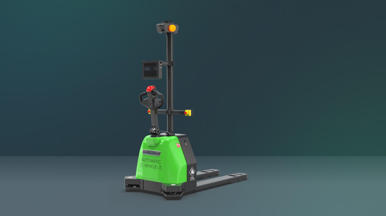 Rendering of a Vecna cobot pallet jack